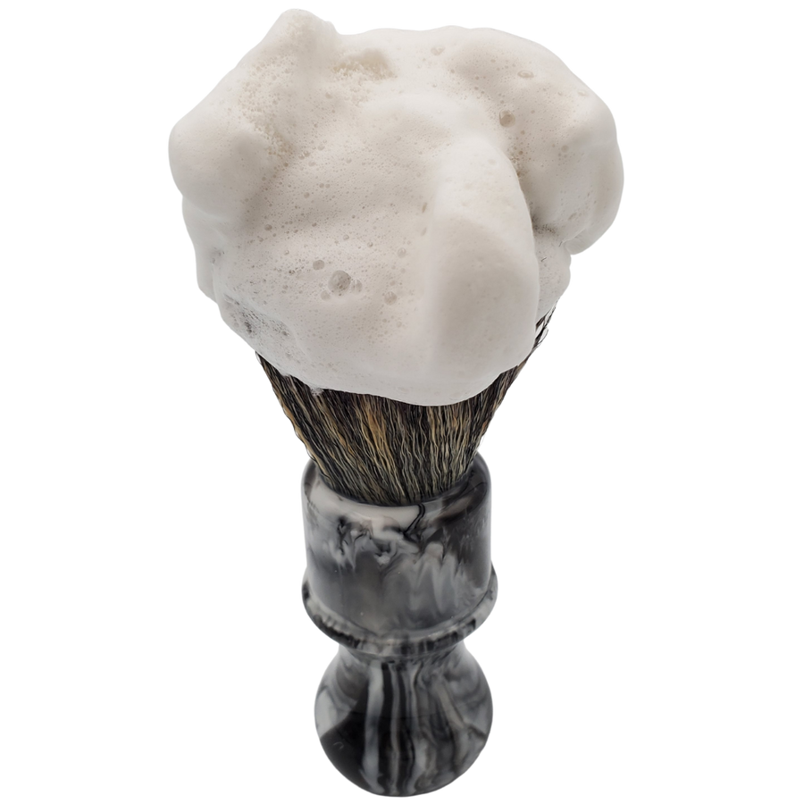 Caisson synthetic shaving brush loaded with lather